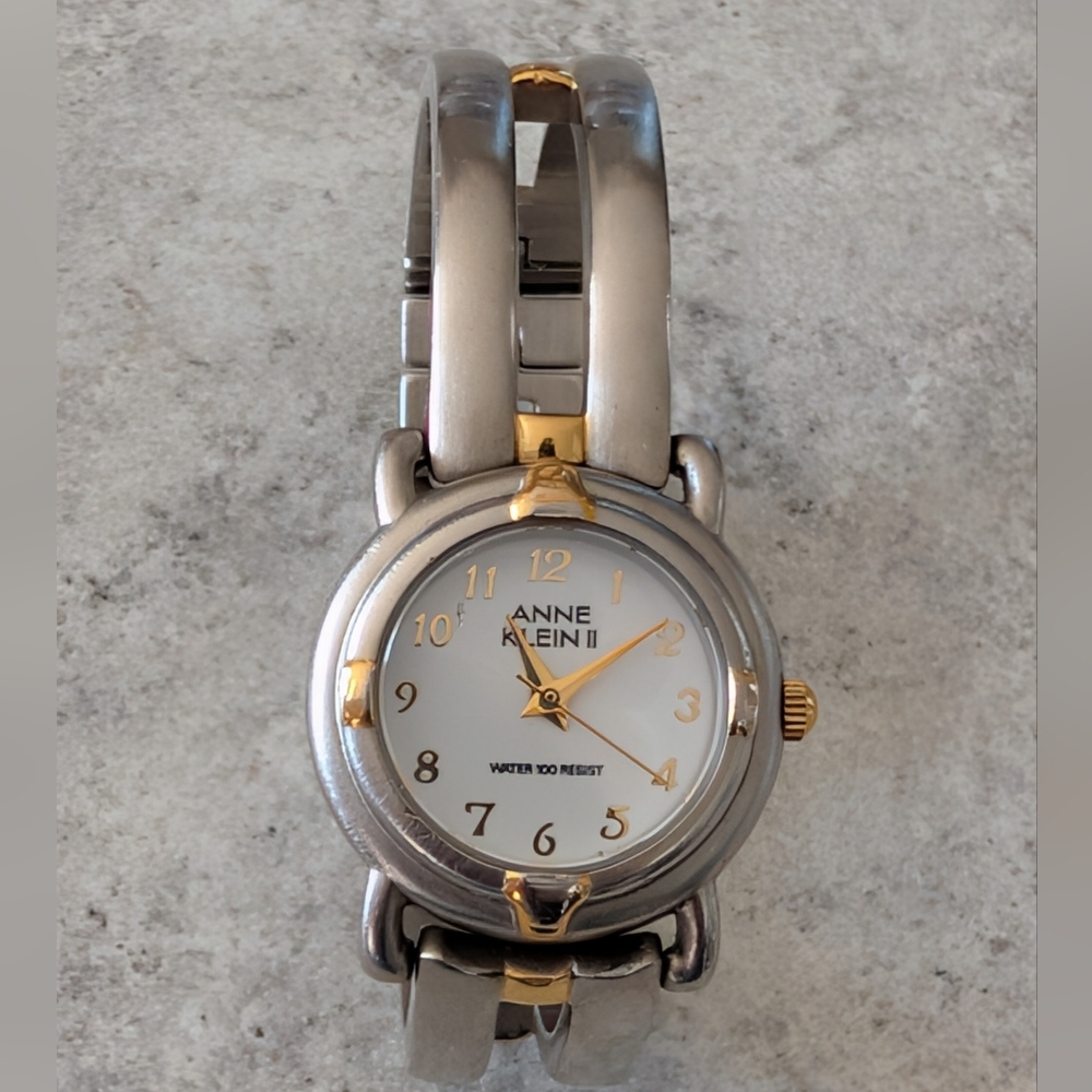 Anne Klein Two-Tone Silver and Gold Watch In Working Condition - Picture 2 of 8